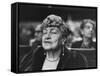 Mrs. Gustav Mahler, Widow of Composer, Raptly Listening to His "Resurrection Symphony"-Alfred Eisenstaedt-Framed Stretched Canvas