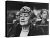 Mrs. Gustav Mahler, Widow of Composer, Raptly Listening to His "Resurrection Symphony"-Alfred Eisenstaedt-Stretched Canvas