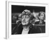 Mrs. Gustav Mahler, Widow of Composer, Raptly Listening to His "Resurrection Symphony"-Alfred Eisenstaedt-Framed Premium Photographic Print