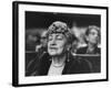 Mrs. Gustav Mahler, Widow of Composer, Raptly Listening to His "Resurrection Symphony"-Alfred Eisenstaedt-Framed Premium Photographic Print