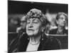 Mrs. Gustav Mahler, Widow of Composer, Raptly Listening to His "Resurrection Symphony"-Alfred Eisenstaedt-Mounted Premium Photographic Print