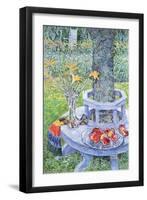 Mrs. Hassam's Garden-Childe Hassam-Framed Art Print