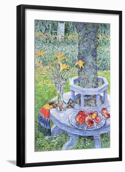 Mrs. Hassam's Garden-Childe Hassam-Framed Art Print