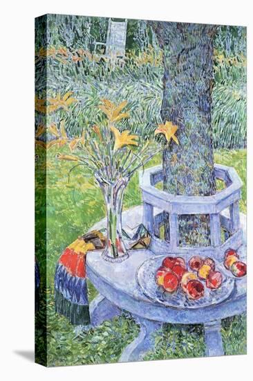 Mrs. Hassam's Garden-Childe Hassam-Stretched Canvas
