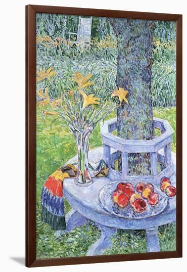 Mrs. Hassam's Garden-Childe Hassam-Framed Art Print