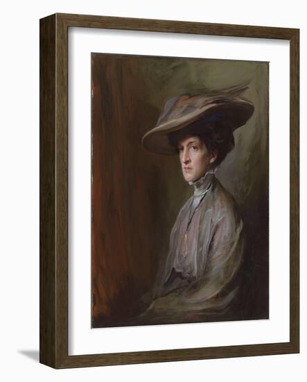 Mrs. Herbert Asquith, Later Countess of Oxford and Asquith, 1909-Philip Alexius De Laszlo-Framed Giclee Print