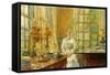Mrs. Holley of Cos Cob, 1912-Childe Hassam-Framed Stretched Canvas