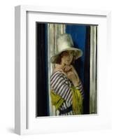 Mrs Hone in a Striped Dress, 1912-Sir William Orpen-Framed Giclee Print