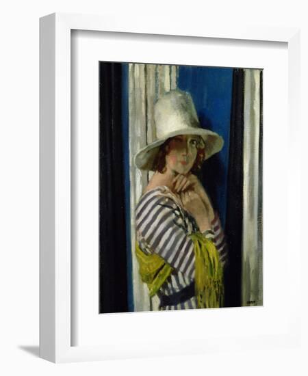 Mrs Hone in a Striped Dress, 1912-Sir William Orpen-Framed Giclee Print