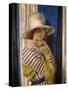 Mrs Hone in a Striped Dress, c.1912-Sir William Orpen-Stretched Canvas