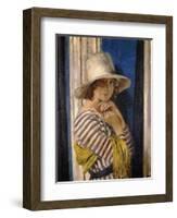 Mrs Hone in a Striped Dress, c.1912-Sir William Orpen-Framed Giclee Print