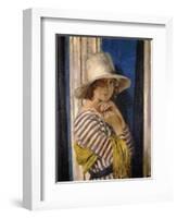 Mrs Hone in a Striped Dress, c.1912-Sir William Orpen-Framed Giclee Print