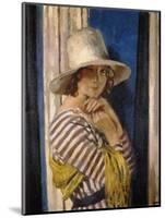 Mrs Hone in a Striped Dress, c.1912-Sir William Orpen-Mounted Giclee Print