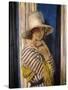 Mrs Hone in a Striped Dress-Sir William Orpen-Stretched Canvas