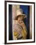 Mrs Hone in a Striped Dress-Sir William Orpen-Framed Giclee Print