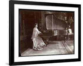 Mrs. I. M. Clark Seated at a Grand Piano, 1904-Byron Company-Framed Giclee Print
