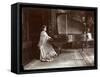 Mrs. I. M. Clark Seated at a Grand Piano, 1904-Byron Company-Framed Stretched Canvas