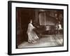 Mrs. I. M. Clark Seated at a Grand Piano, 1904-Byron Company-Framed Giclee Print