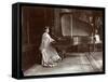 Mrs. I. M. Clark Seated at a Grand Piano, 1904-Byron Company-Framed Stretched Canvas