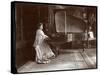 Mrs. I. M. Clark Seated at a Grand Piano, 1904-Byron Company-Stretched Canvas