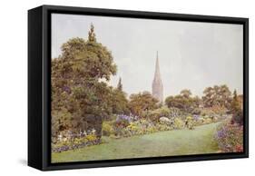 Mrs. Jacobs Garden-Ernest Arthur Rowe-Framed Stretched Canvas