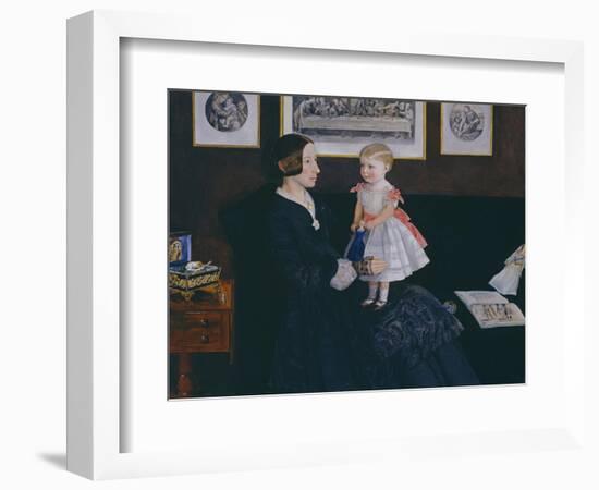 Mrs James Wyatt Jr and Her Daughter Sarah-John Everett Millais-Framed Giclee Print