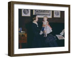 Mrs James Wyatt Jr and Her Daughter Sarah-John Everett Millais-Framed Giclee Print