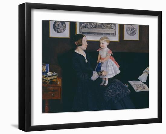 Mrs James Wyatt Jr and Her Daughter Sarah-John Everett Millais-Framed Giclee Print