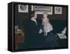 Mrs James Wyatt Jr and Her Daughter Sarah-John Everett Millais-Framed Stretched Canvas