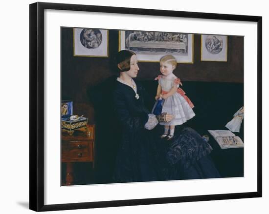 Mrs James Wyatt Jr and Her Daughter Sarah-John Everett Millais-Framed Giclee Print