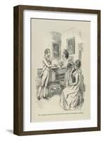 Mrs Jennings assured him directly that she should not stand upon ceremony, 1896-Hugh Thomson-Framed Giclee Print