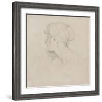 Mrs Jens Wolff (Black Chalk, Touched with Red Chalk on Thin Laid White Paper, Laid on Japan Paper)-Thomas Lawrence-Framed Giclee Print