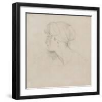 Mrs Jens Wolff (Black Chalk, Touched with Red Chalk on Thin Laid White Paper, Laid on Japan Paper)-Thomas Lawrence-Framed Giclee Print