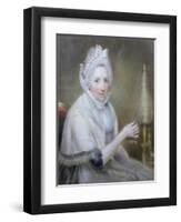 Mrs Jeremy Dixon of York (Pastel)-John Russell-Framed Premium Giclee Print