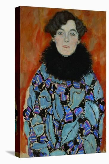 Mrs. Johanna Staude. Oil on canvas, unfinished (1917-1918) 70 x 55 cm.-Gustav Klimt-Stretched Canvas