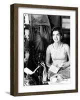 Mrs. John F. Kennedy During Her Tour of India-Art Rickerby-Framed Photographic Print