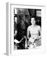 Mrs. John F. Kennedy During Her Tour of India-Art Rickerby-Framed Photographic Print