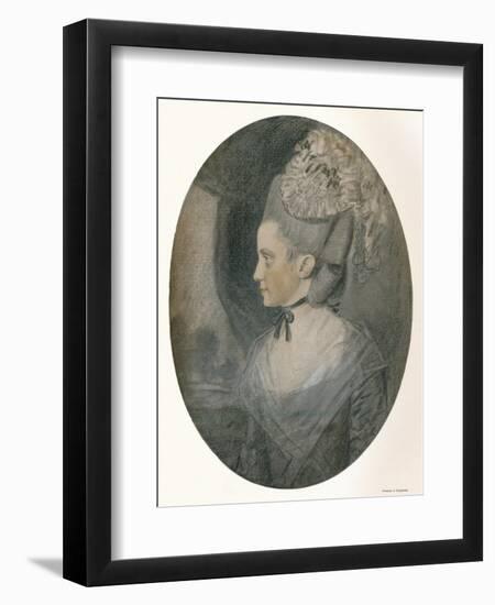 'Mrs. John Mortlock (Nee Harrison)', c1780-John Downman-Framed Giclee Print