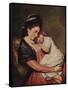 'Mrs Johnstone and her Son (?)', 1775-1780, (c1915)-George Romney-Framed Stretched Canvas