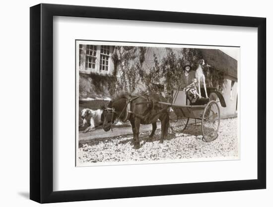 Mrs K Mcneil of Glasgow with Three Borzois-null-Framed Premium Photographic Print