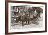 Mrs K Mcneil of Glasgow with Three Borzois-null-Framed Photographic Print