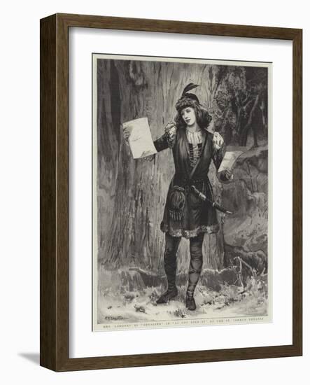 Mrs Langtry as Rosalind in As You Like It at the St James's Theatre-Edward Frederick Brewtnall-Framed Giclee Print