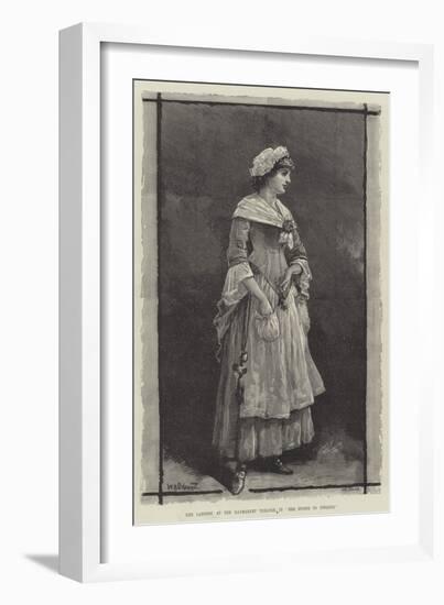 Mrs Langtry, at the Haymarket Theatre, in She Stoops to Conquer-William Heysham Overend-Framed Giclee Print