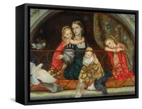 Mrs Leathart and Her Three Children, C.1863-65-Arthur Hughes-Framed Stretched Canvas
