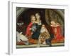 Mrs Leathart and Her Three Children, C.1863-65-Arthur Hughes-Framed Giclee Print