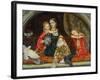 Mrs Leathart and Her Three Children, C.1863-65-Arthur Hughes-Framed Giclee Print