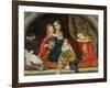 Mrs Leathart and Her Three Children, C.1863-65-Arthur Hughes-Framed Giclee Print