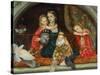 Mrs Leathart and Her Three Children, C.1863-65-Arthur Hughes-Stretched Canvas
