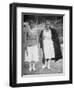 Mrs Mallory and Suzanne Lenglen before their Famous First Final at the 'New' Wimbledon, 1922-null-Framed Giclee Print