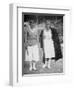 Mrs Mallory and Suzanne Lenglen before their Famous First Final at the 'New' Wimbledon, 1922-null-Framed Giclee Print